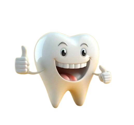 Happy cartoon tooth giving a thumbs up, representing FAQs and patient-friendly dental care at the Best Dental Clinic in Calicut.