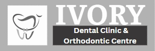 Logo of Ivory Dental Clinic & Orthodontic Centre featuring a minimalist tooth outline next to the clinic name in bold text.